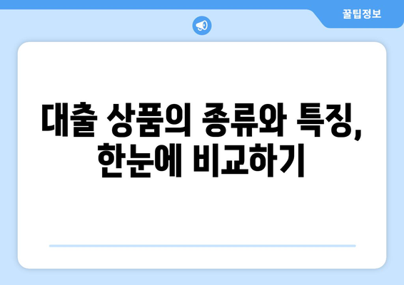 금융기관의 역할과 대출 상품