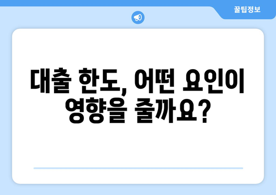 대출 한도 계산하기